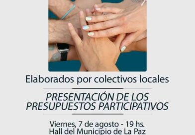 Presentación de presupuestos participativos en el Hall del Municipio de La Paz