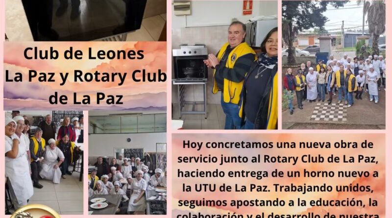 Rotary y Club de Leones realizaron donación a UTU de La Paz Rotary y Club de Leones realizaron donación a UTU de La Paz